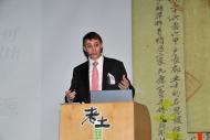 Mr. Kim SALKELD, the Land Registrar, spoke at the talk on “Land, the Source of all Material Wealth”.