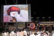 大會播映卡通片The Snowman，呼應愛心聖誕的主題。