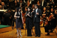 Pianist Nancy Loo talked about her thoughts about Chan Ho-choi with Kathy Lam and Jonathan Douglas, the hosts of concert.